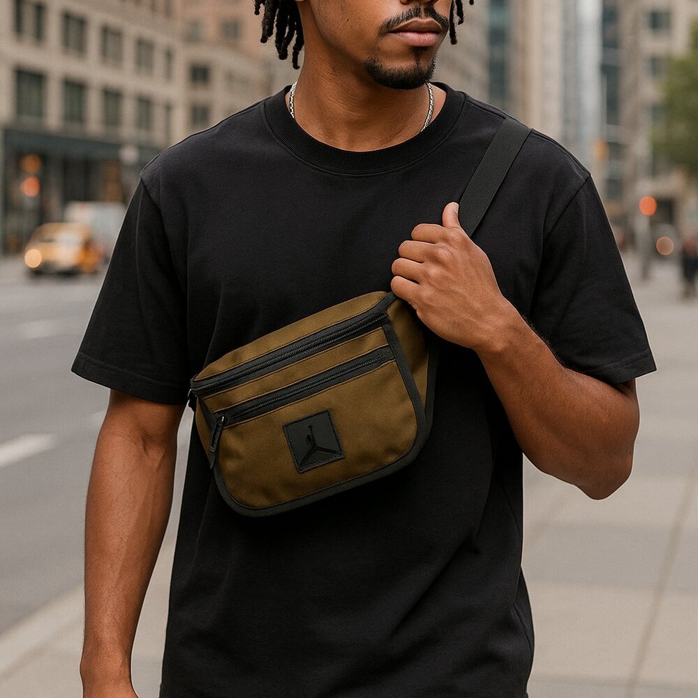 Jordan Jumpman Collaborator Nike Crossbody Belt Bag Green Black